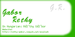 gabor rethy business card